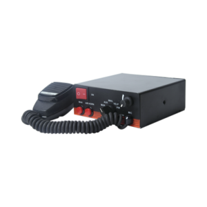 Sirena Vehicular de 100W de Potencia, Con Switch Giratorio de 6 posiciones, Micrófono de Uso Rudo e Interconexión a Radio